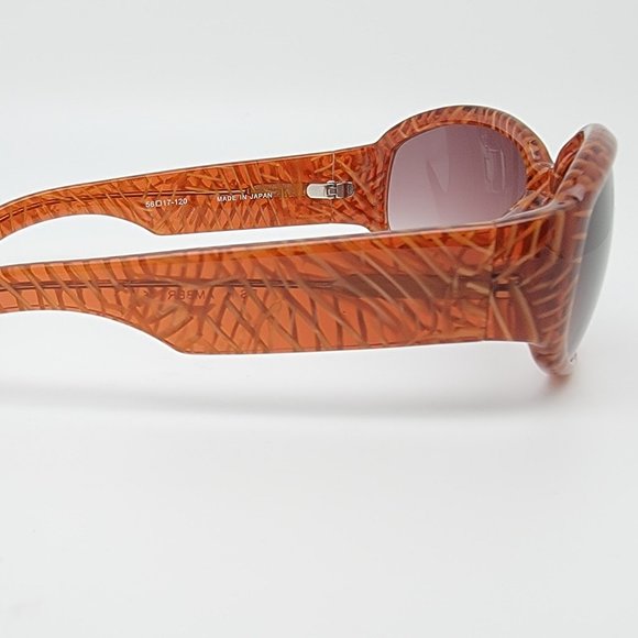 Sama PS-P Amber Mesh Frame Brown Gradient Lens Sunglasses Japan 56-17-120 main image 4